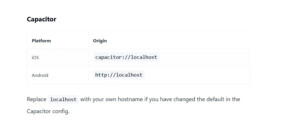Documentazione ufficiale di Ionic sull&rsquo;uso di Capacitor