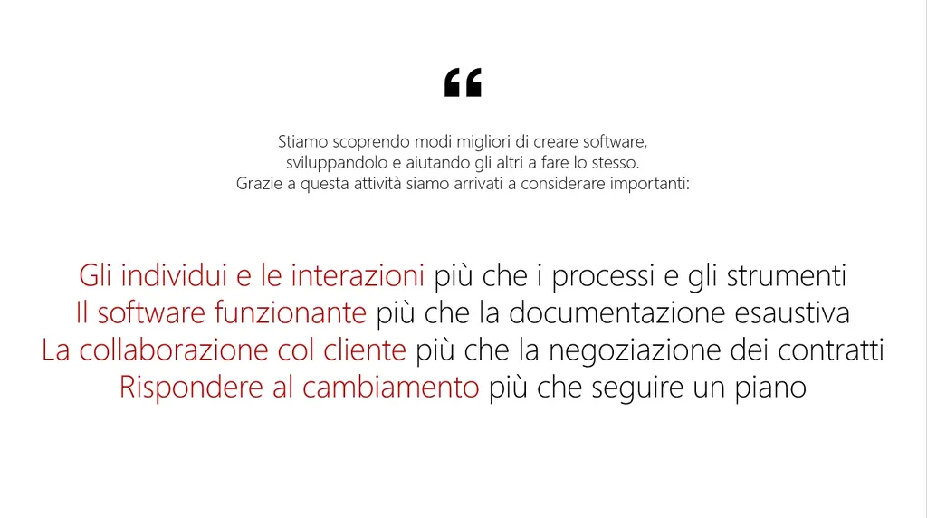 Principi del Manifesto Agile