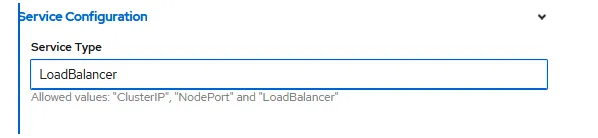 Configurazione del service di Wordpress