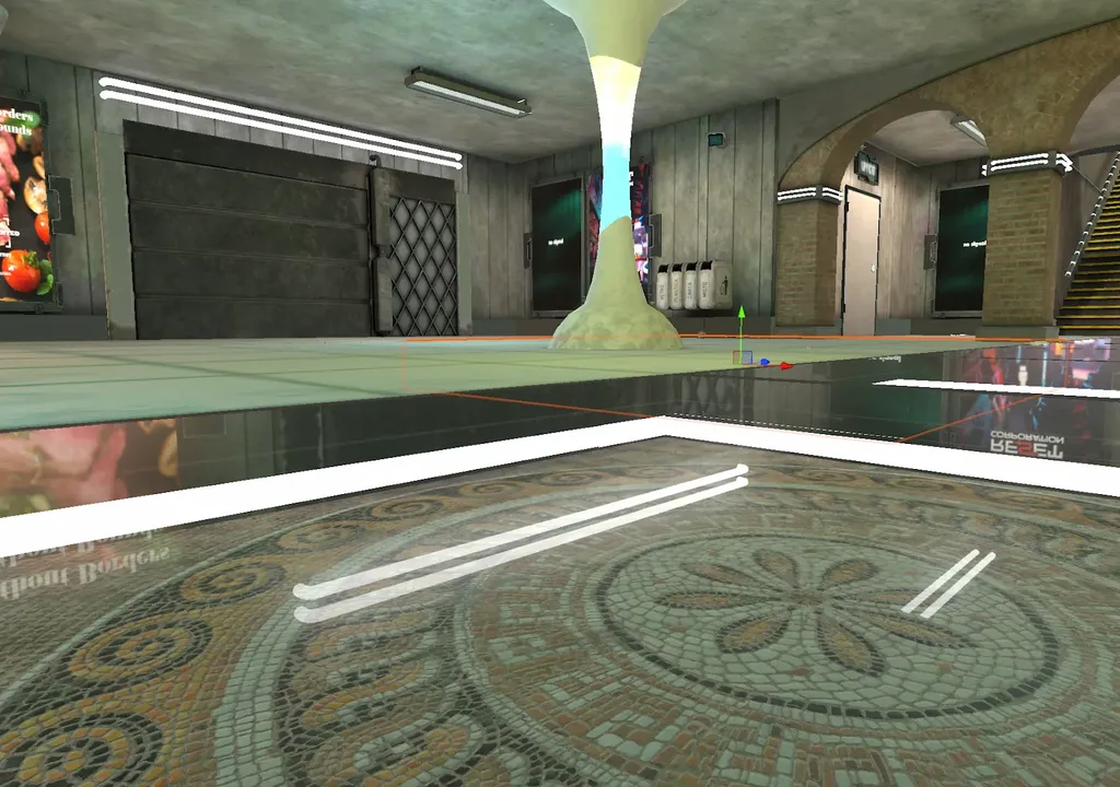 Progetto A.R.M. - Metro station lights and reflection details