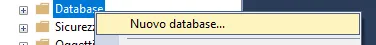 Creazione di un database